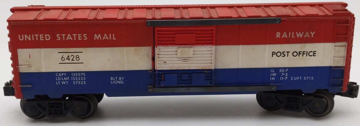 Lionel 6428 Vintage O U.S. Mail Boxcar VG