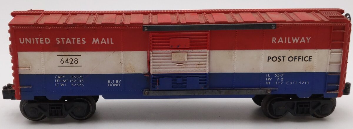 Lionel 6428 Vintage O U.S. Mail Boxcar VG