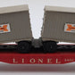 Lionel 6430 Vintage O Flatcar with 2 Gray Cooper Jarrett Trailer Vans VG