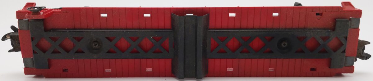 Lionel 6430 Vintage O Flatcar with 2 Gray Cooper Jarrett Trailer Vans VG