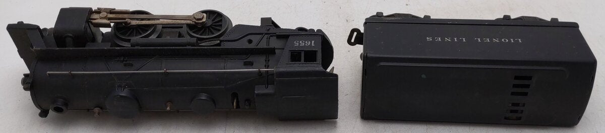 Lionel 1655 Vintage O Lionel Lines 2-4-2 Steam Locomotive with 6654W Tender VG
