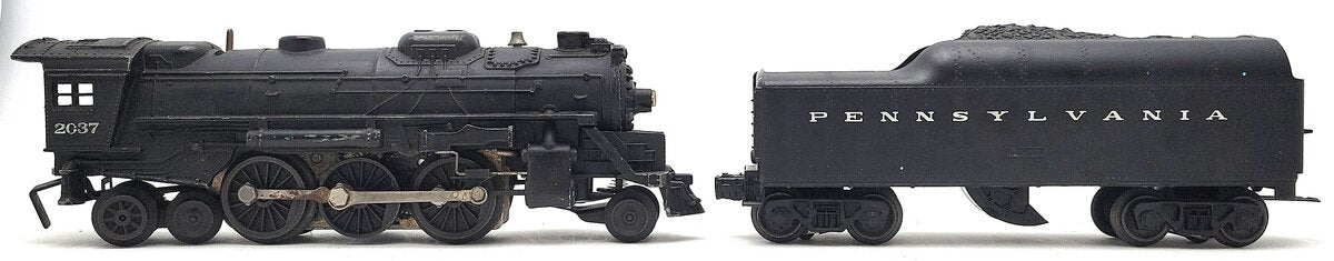 Lionel 2037 Vintage O 2-6-4 Die-Cast Steam Locomotive w/ PRR Tender VG