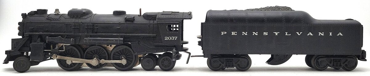 Lionel 2037 Vintage O 2-6-4 Die-Cast Steam Locomotive w/ PRR Tender VG