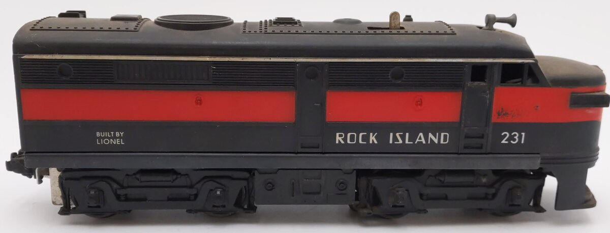 Lionel 231 Vintage O Rock Island Alco Powered A Unit Diesel Locomotive VG