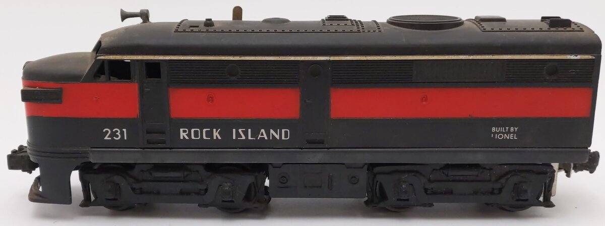 Lionel 231 Vintage O Rock Island Alco Powered A Unit Diesel Locomotive VG