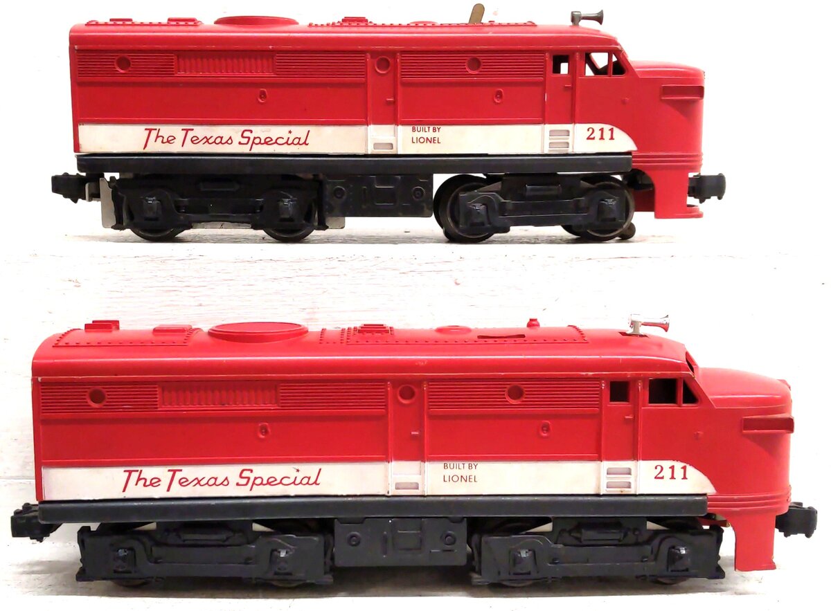 Lionel 211 Vintage O Texas Special AA Diesel Set VG