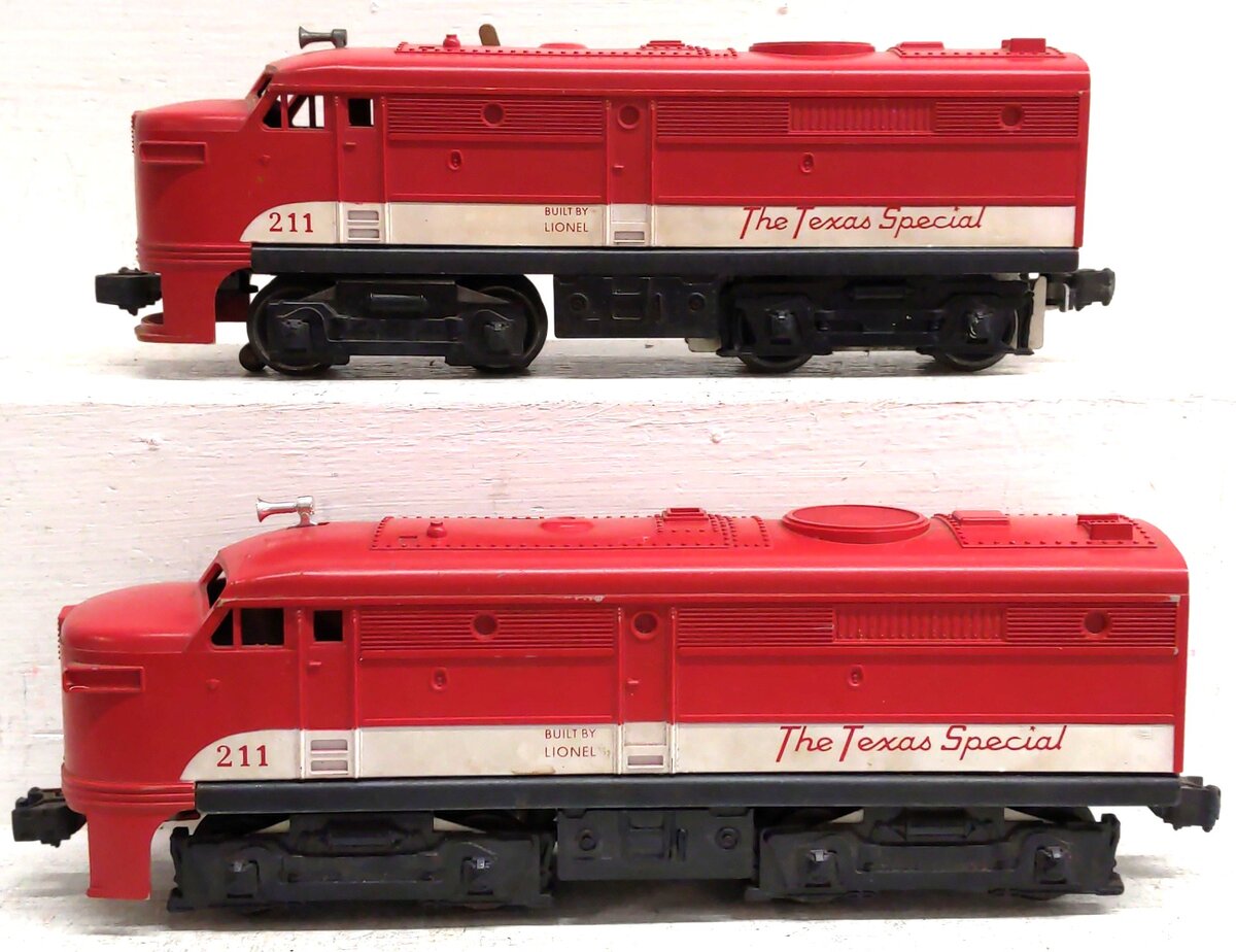 Lionel 211 Vintage O Texas Special AA Diesel Set VG