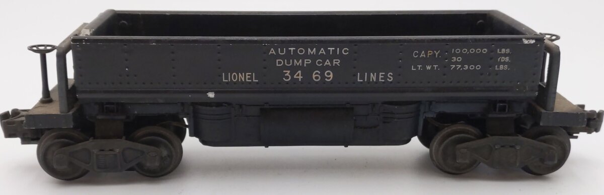 Lionel 3469 Vintage O Lionel Lines Black Automatic Dump Car