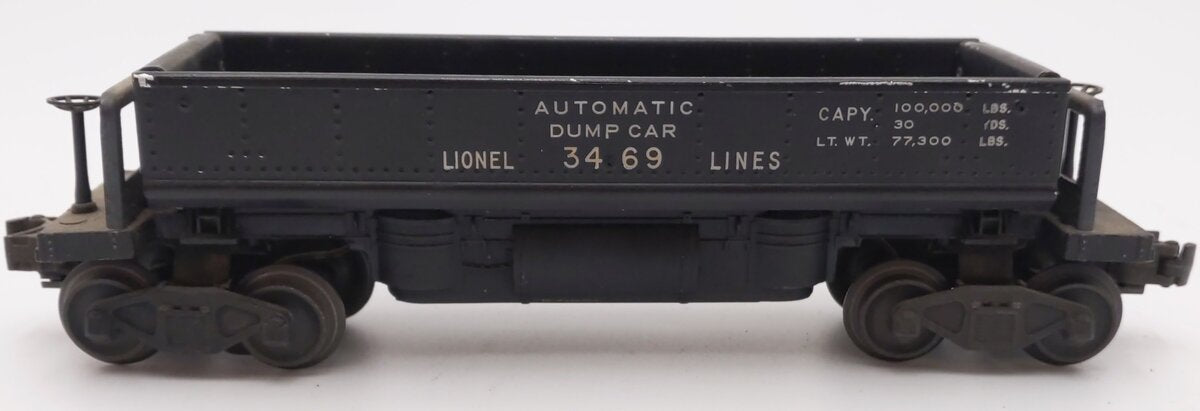 Lionel 3469 Vintage O Lionel Lines Black Automatic Dump Car