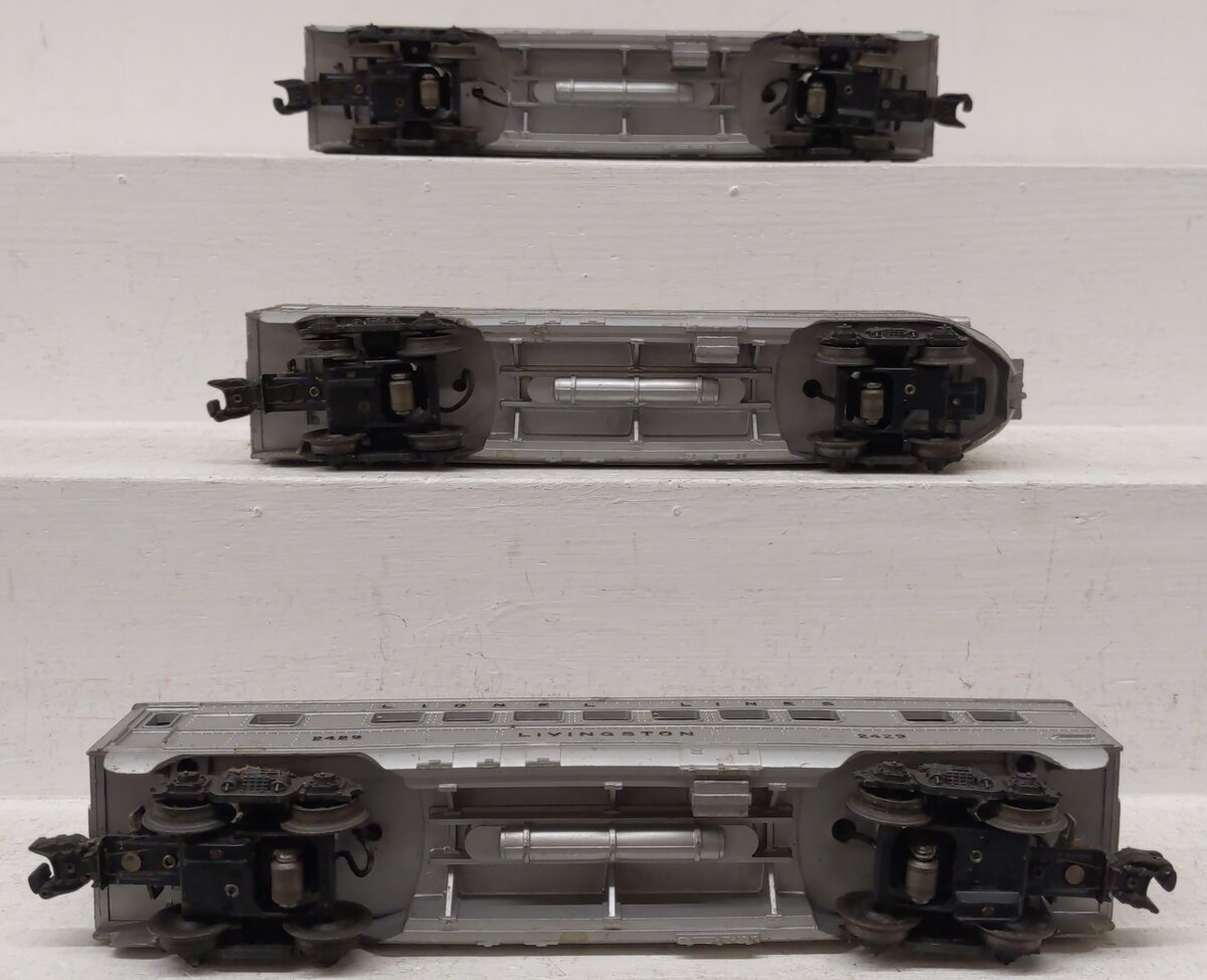 Lionel Vintage O Lionel Lines Lighted Passenger Cars #2422/2423/2429 VG