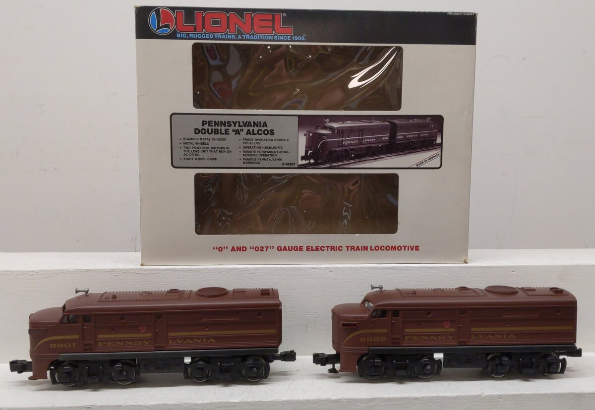 Lionel 6-18901 O Gauge Pennsylvania AA Alco Diesel Locomotive #8901/8902 Set LN/Box