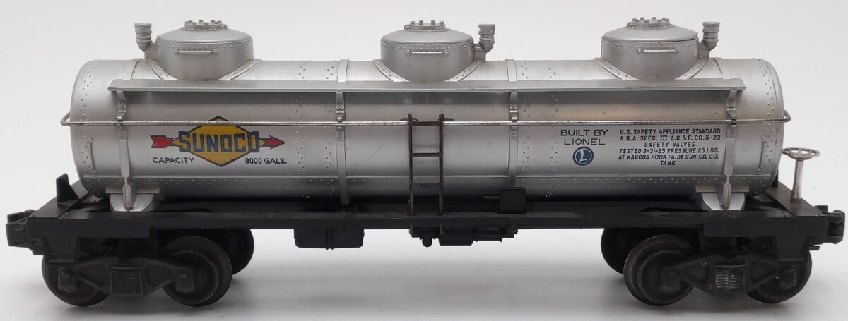 Lionel 6415 Vintage O Sunoco Triple Dome Tank Car VG/Box