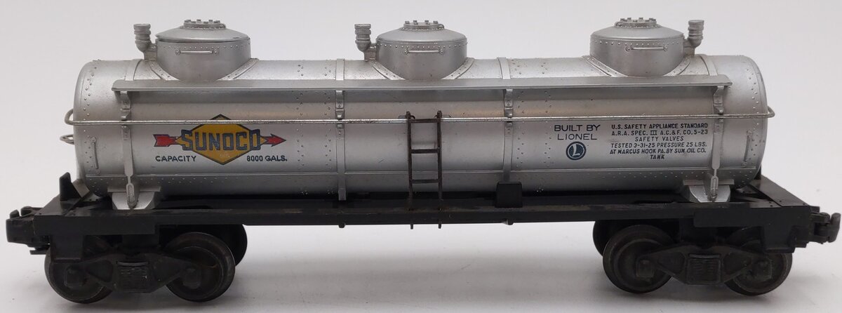 Lionel 6415 Vintage O Sunoco Triple Dome Tank Car VG/Box