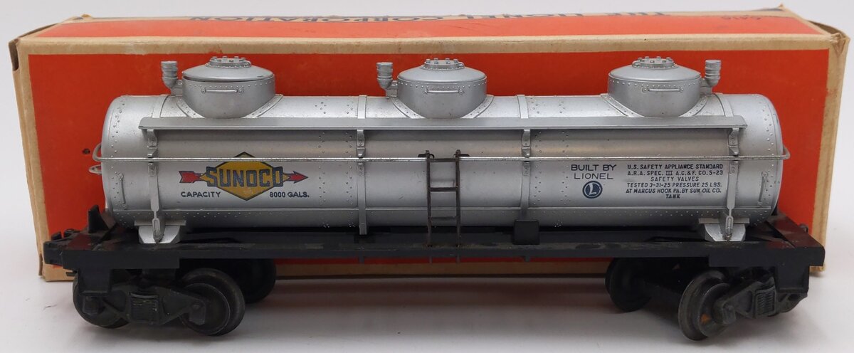 Lionel 6415 Vintage O Sunoco Triple Dome Tank Car VG/Box