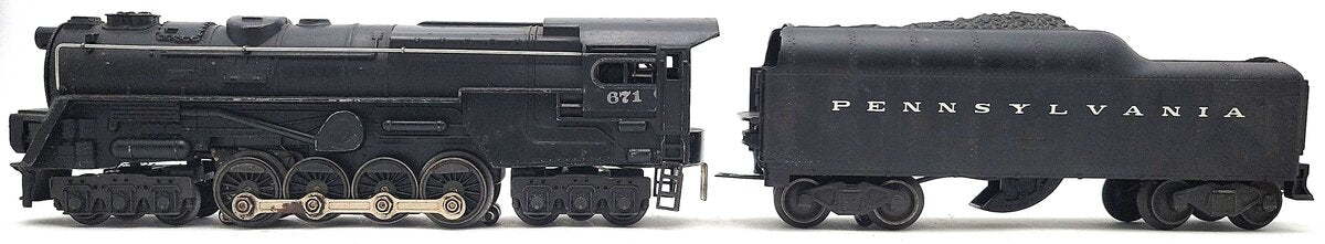 Lionel 671 Vintage O 6-8-6 Die-Cast Steam Turbine Locomotive w/2046W Tender VG