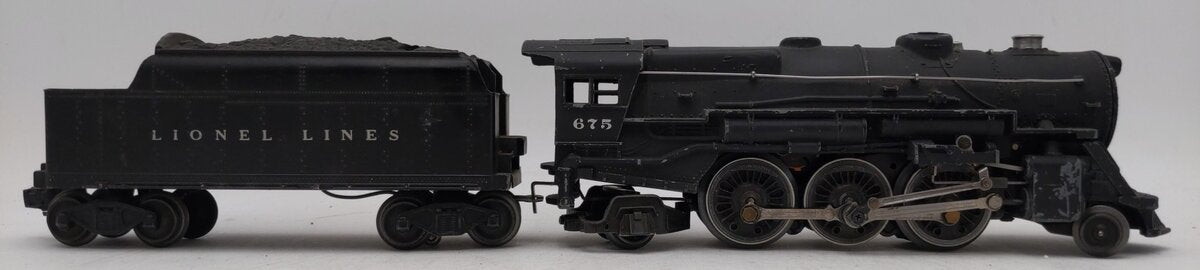 Lionel 675 Vintage O 2-6-2 K4 Pacific Die-Cast Steam Locomotive w/ 6466WX Tender VG