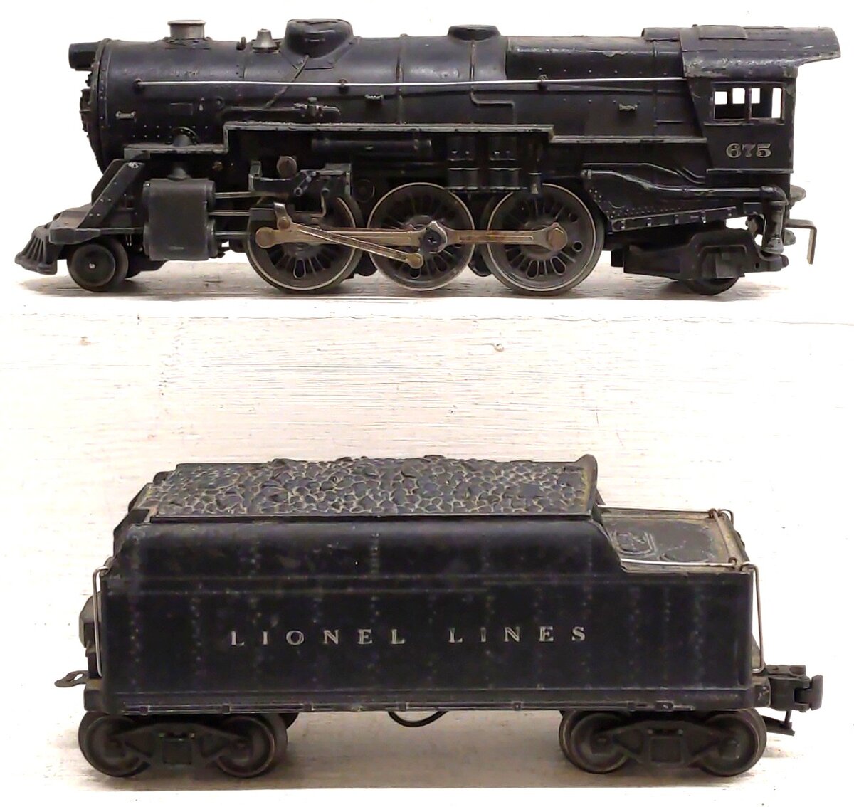 Lionel 675 Vintage O 2-6-2 K4 Pacific Die-Cast Steam Locomotive w/ 6466WX Tender VG