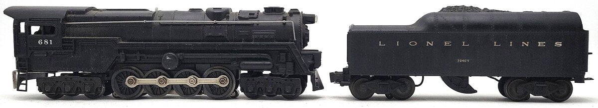 Lionel 681 Vintage O 6-8-6 Die-Cast S2 Steam Turbine Loco with 2046W Tender VG