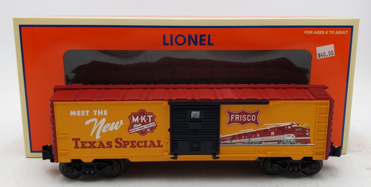 Lionel 6-29943 O Gauge Texas Special RR Art Boxcar LN/Box