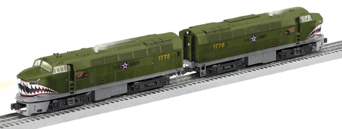 Lionel 2133280 O Gauge US Army Shark Nose Diesel Engine AA Set w LEGACY LN/Box