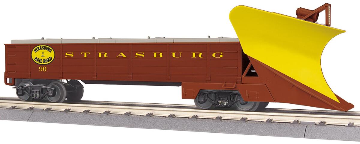MTH 30-79689 O Gauge Strasburg Heavy Snowplow #90 LN/Box