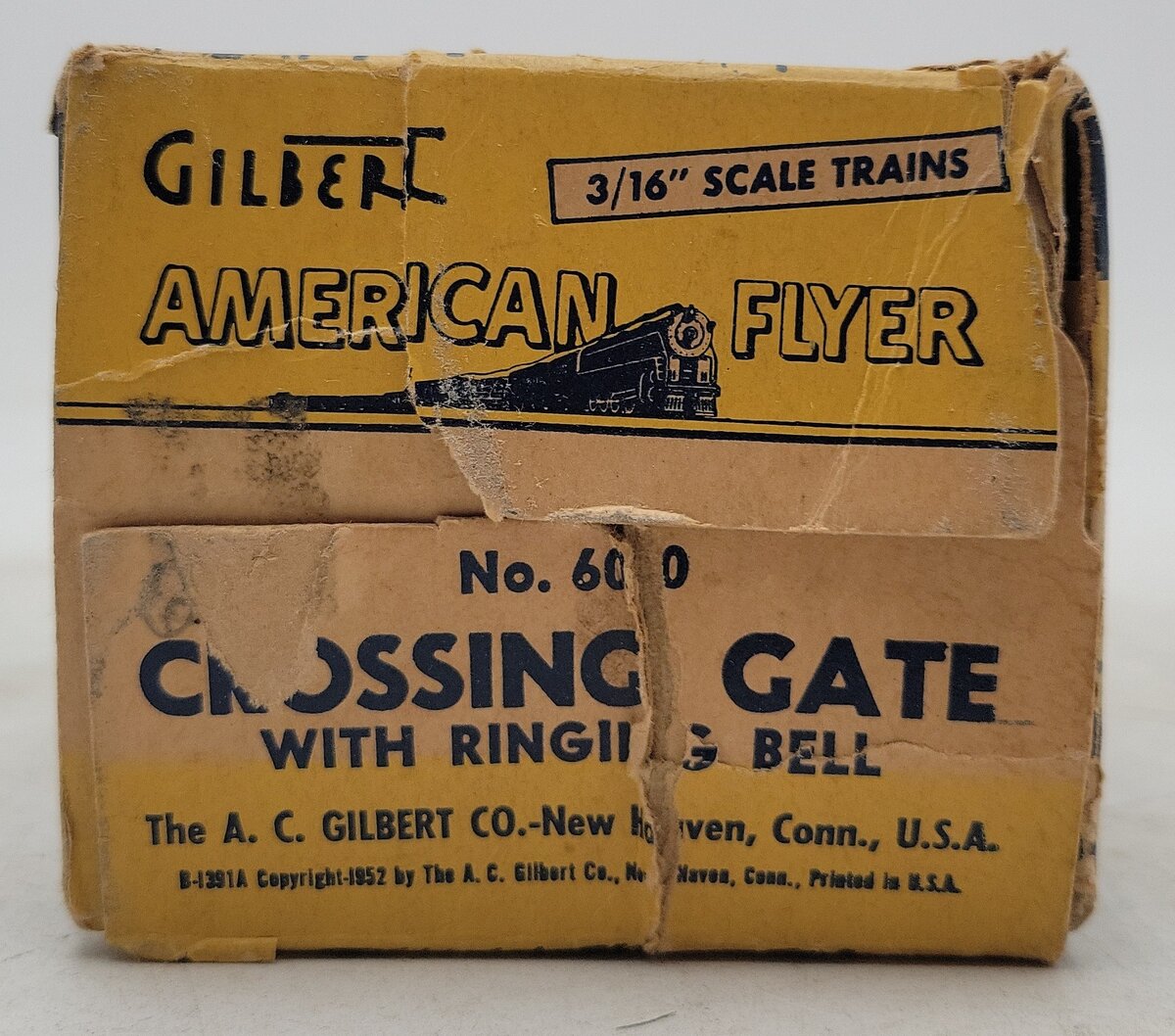 American Flyer 600 Vintage S Crossing Gate w/ Bell VG/Box