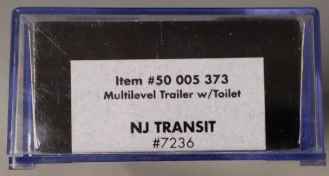 Atlas 50005373 N NJ Transit CNJ Heritage Modern Commuter Trailer w/Toilet #7236