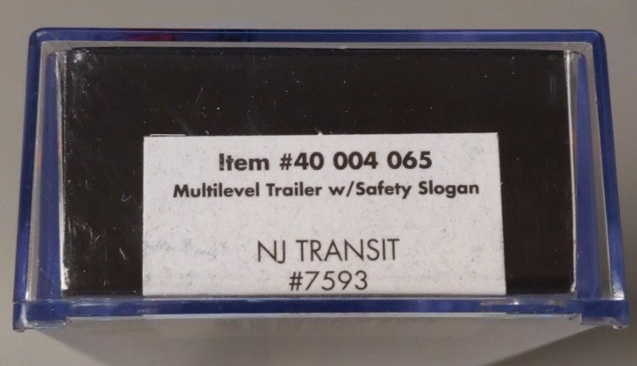 Atlas 40004065 N NJ Transit Scenic Route Multi-Level Trailer #7593