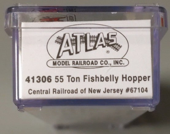 Atlas 41306 N Scale CNJ 55T Fishbelly Hopper #67104