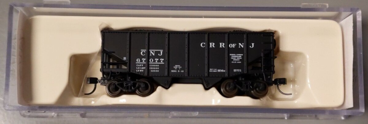 Atlas 41304 N Scale Central of New Jersey 55T Fishbelly Hopper Car #67077