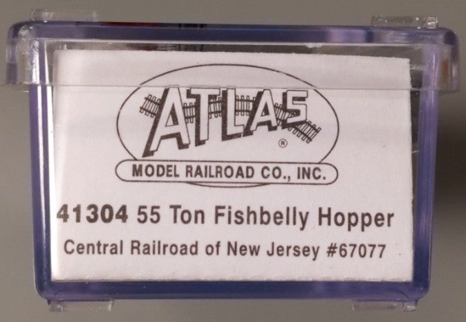 Atlas 41304 N Scale Central of New Jersey 55T Fishbelly Hopper Car #67077