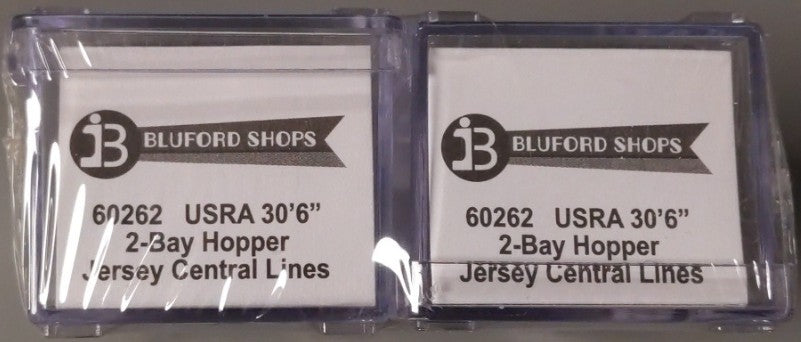 Bluford Shops 60262 N Jersey Central USRA 30' 6" 2-Bay Hoppers (Pack of 2) MT/Box