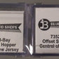 Bluford Shops 73522 N CNJ 70 Ton Offset Side 3-bay Hopper Car (Set of 2)