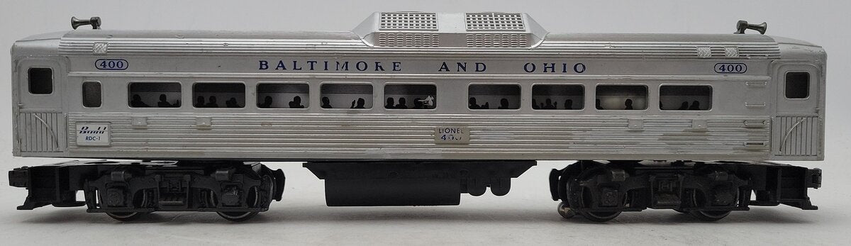 Lionel 404 Vintage O Baltimore & Ohio RDC Budd Baggage & Mail Car VG