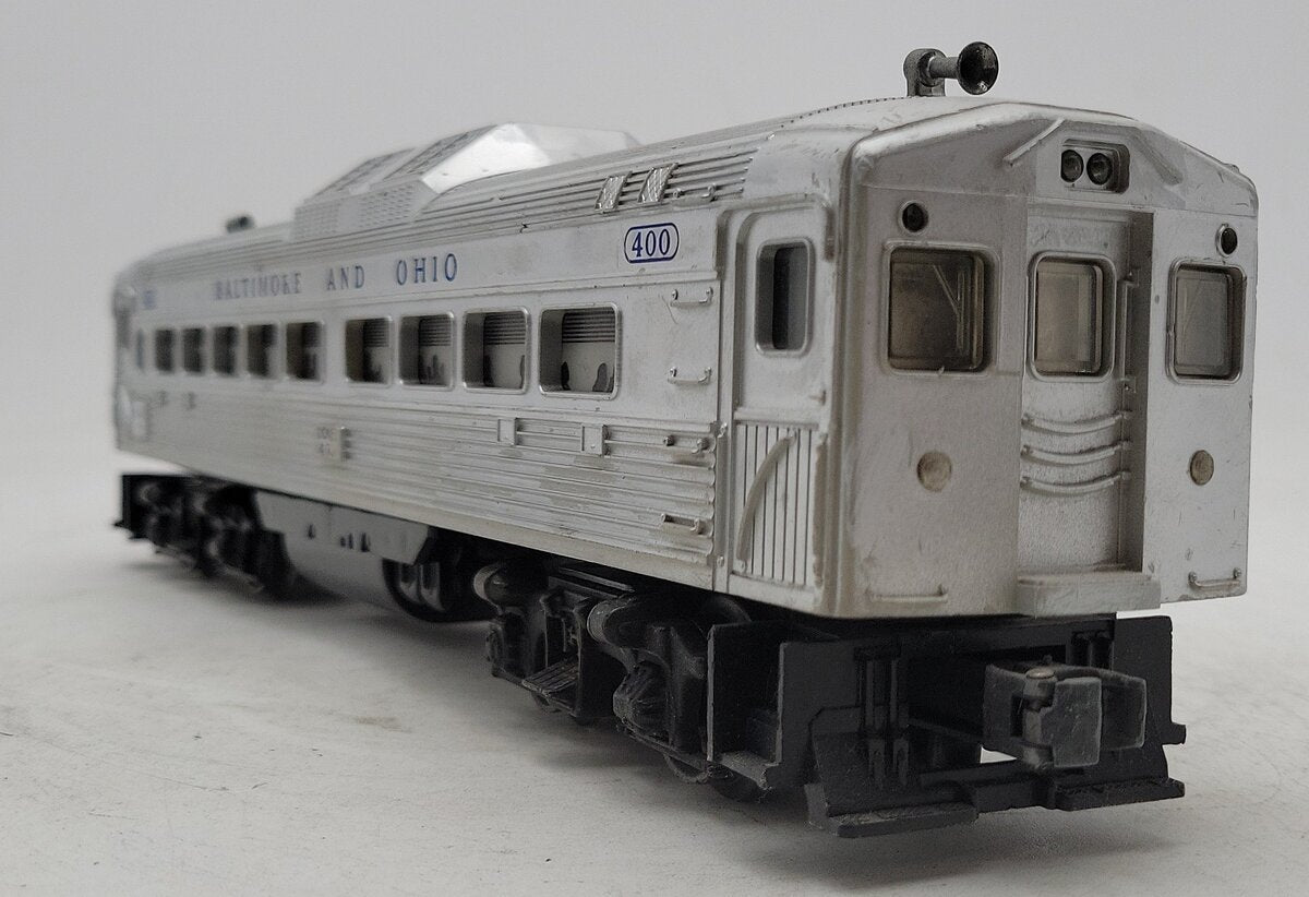 Lionel 404 Vintage O Baltimore & Ohio RDC Budd Baggage & Mail Car VG