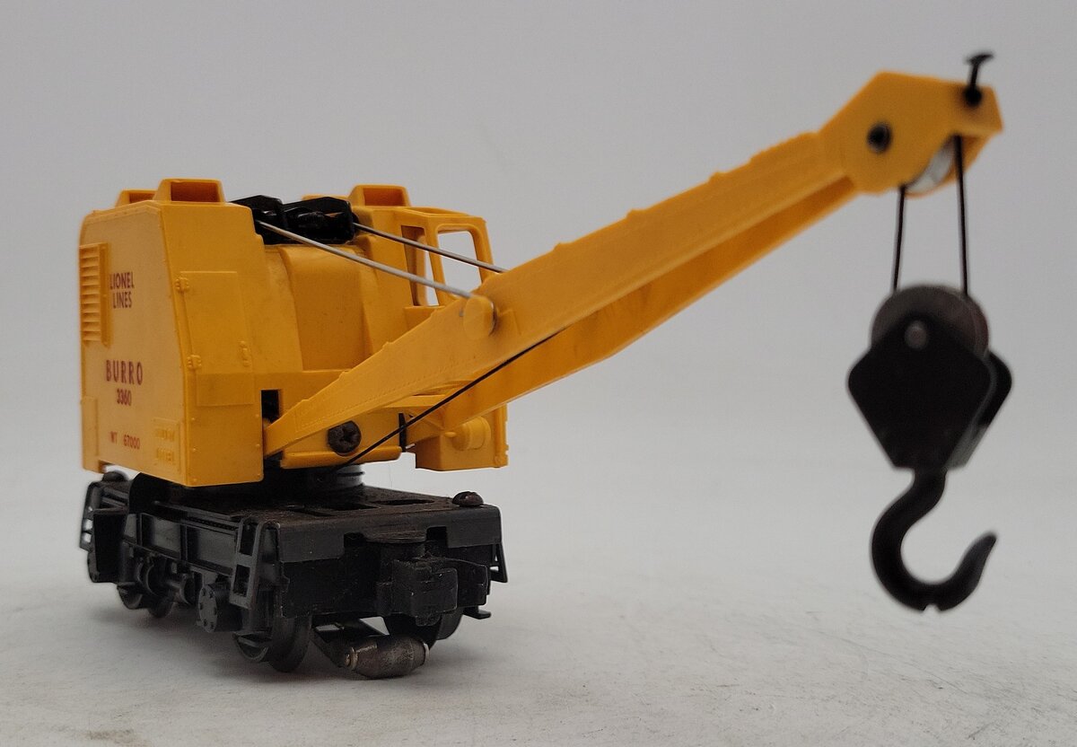 Lionel 3360 Vintage O Gauge Postwar Operating Burro Crane Car VG/Box