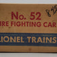 Lionel 52 Vintage O Motorized Fire Car VG/Box