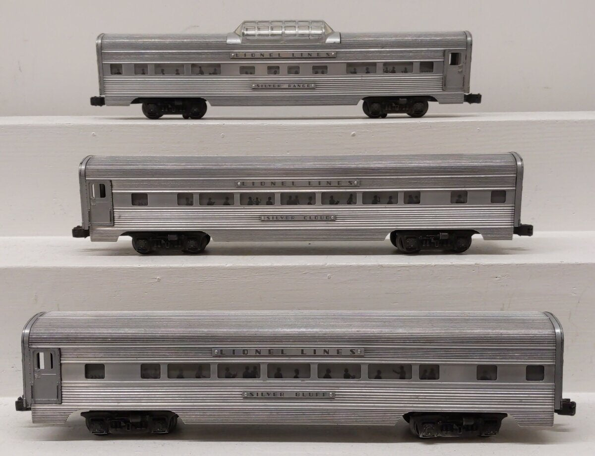 Lionel Vintage O Lionel Lines Aluminum Passenger Cars [3] VG