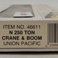 Bachmann 46611 N Union Pacific 250-Ton Operating Crane & Boom Car LN/Box