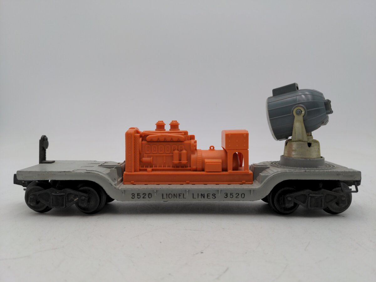 Lionel 3520 Vintage O Lionel Lines Rotating Operating Searchlight Car VG