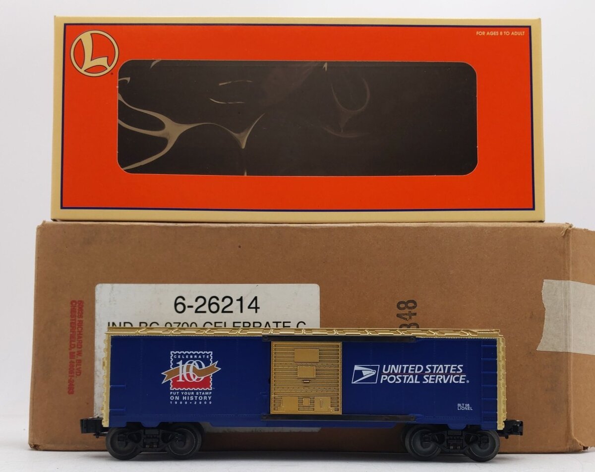 Lionel 6-26214 O Gauge Celebrate the Century USPS Stamp Boxcar EX/Box