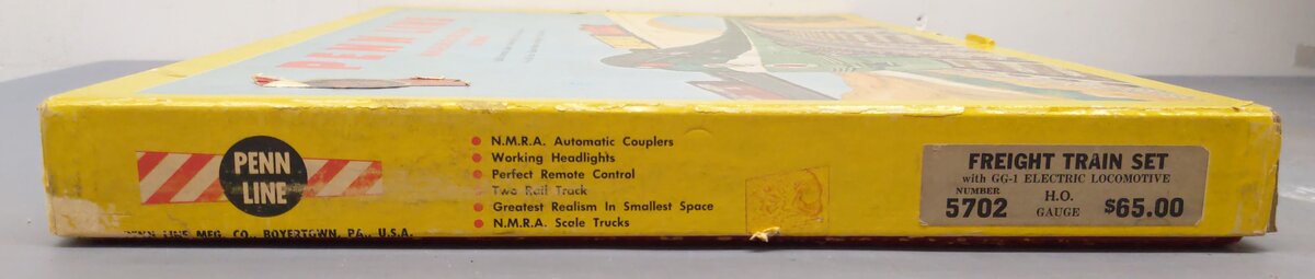 Penn Line 5702 HO Scale Pennsylvania RR GG-1 Electric Freight Train Set EX/Box