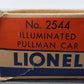 Lionel 2544 Vintage O Pennsylvania Molly Pitcher Aluminum Pullman Car VG/Box