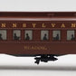 Williams 2623 O Gauge Custom Pennsylvania "Reading" Passenger Car EX