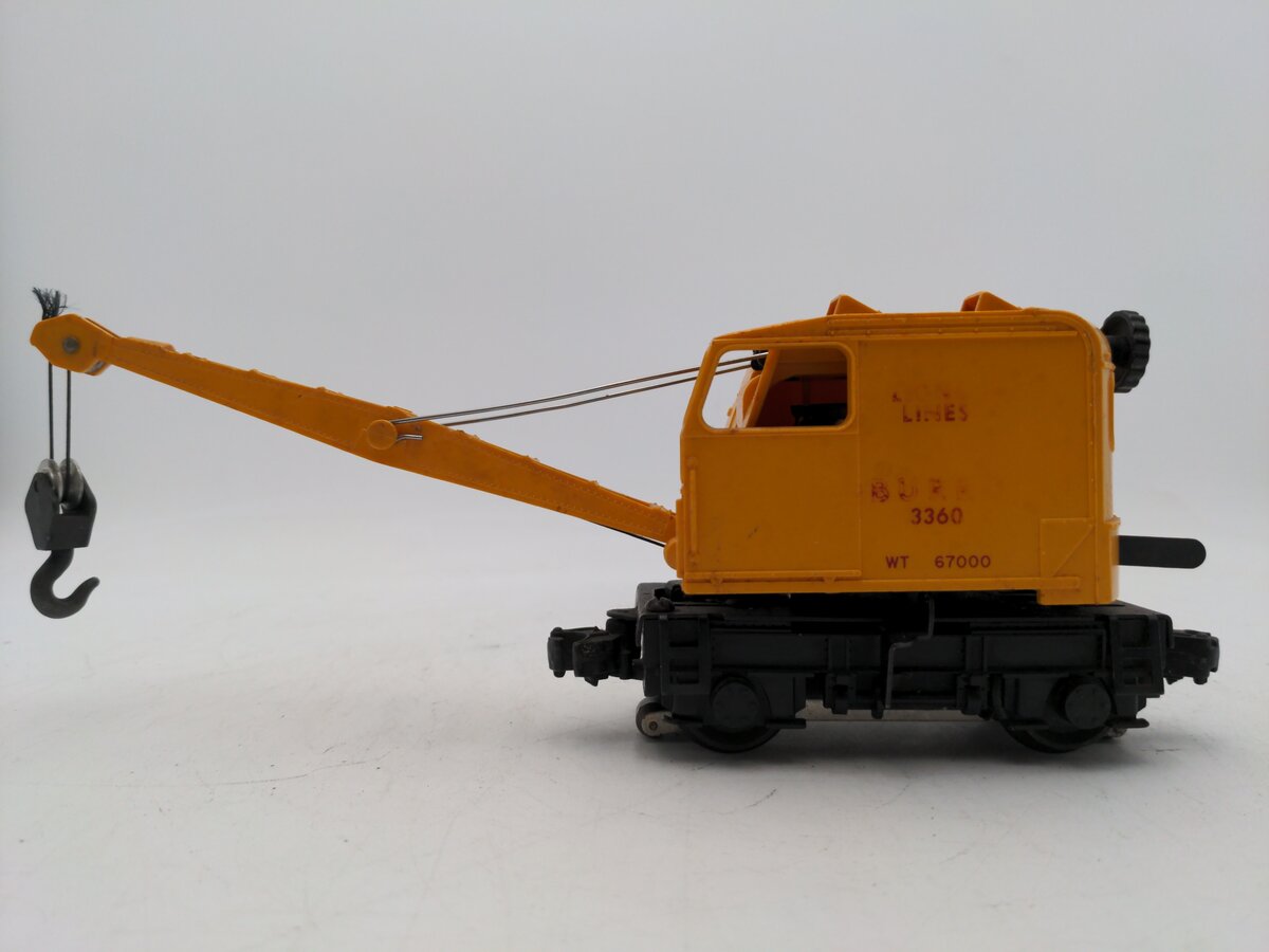 Lionel 3360 Vintage O Gauge Postwar Operating Burro Crane Car VG