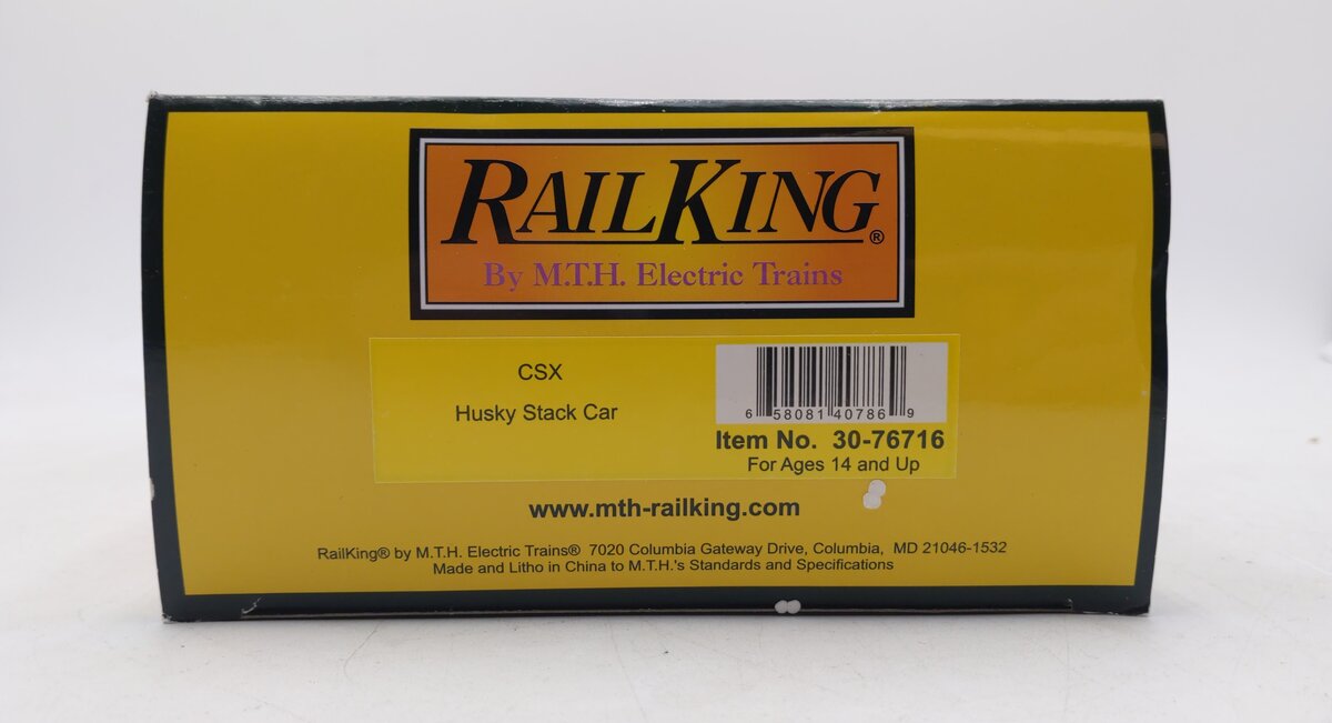 MTH 30-76716 O CSX Husky Stack Car #59775