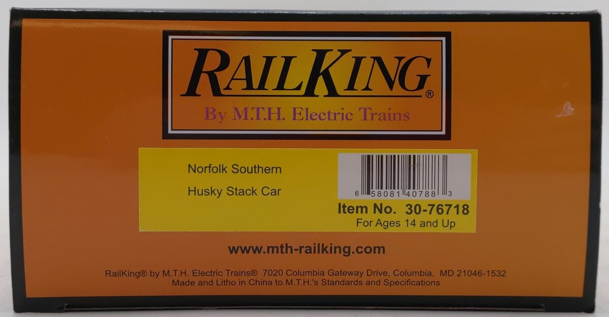 MTH 30-76718 O Gauge Norfolk Southern Stack Car #59709 LN/Box