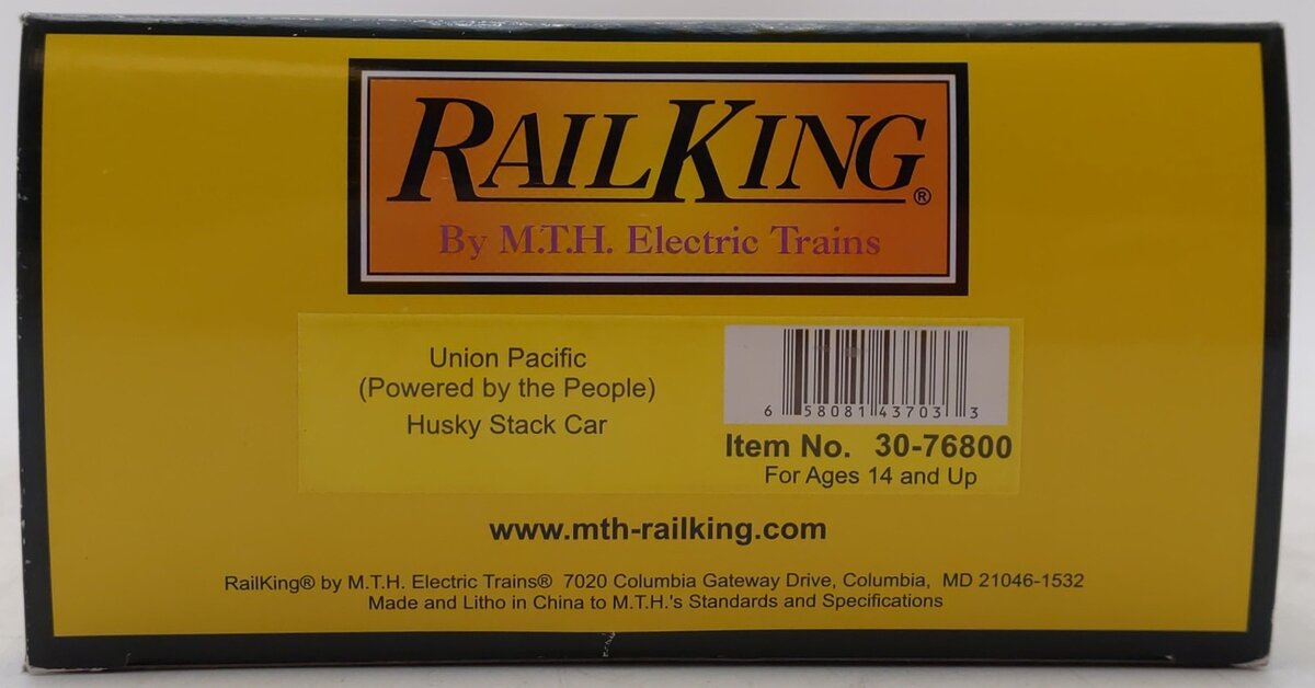MTH 30-76800 O Union Pacific Husky Stack Car #542150