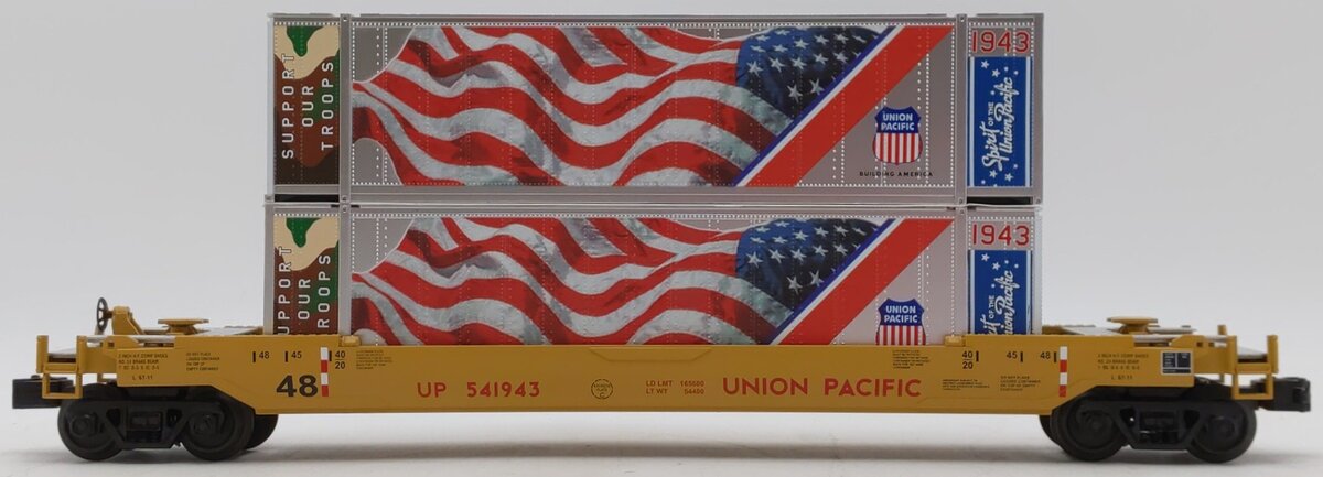 MTH 30-76800 O Union Pacific Husky Stack Car #542150