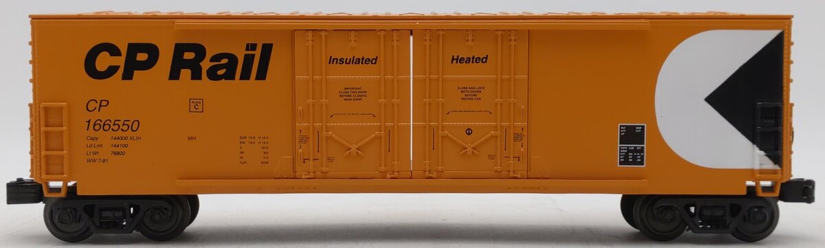 MTH 30-74853 O CP Rail RailKing 50' Double Door Plugged Boxcar
